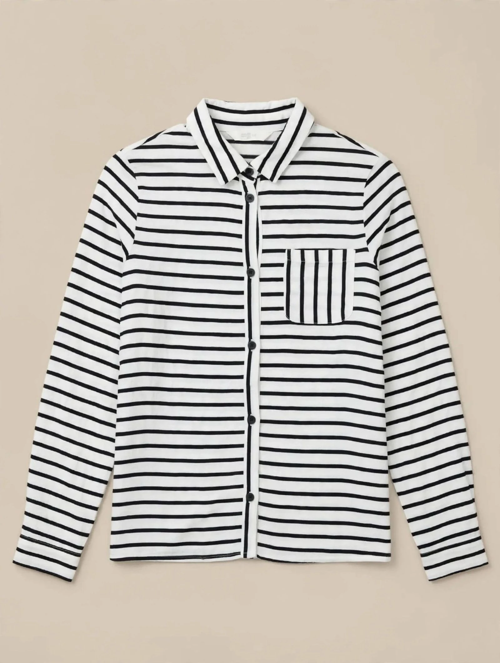 Chemise rayée noir et blanc à manches longues H&M fille 12 ans